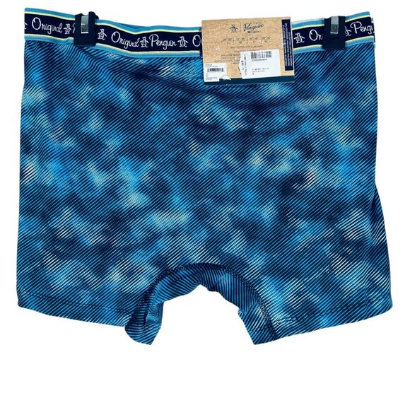 Original Penguin Men's Grey Blue 2-Pack Cotton Stretch Boxer Briefs Size L NWT - Picture 2 of 7